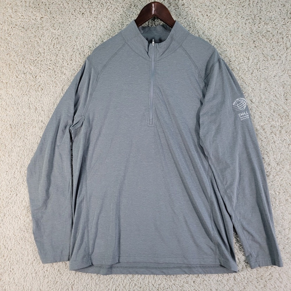 Travis Mathew 1/4 Pullover Men's XL Gray Excellent WGC Dell Match Play Shirt
